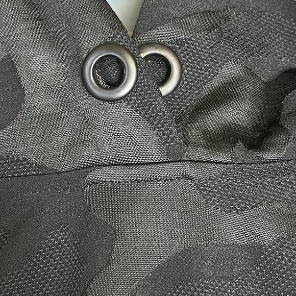 Karl Lagerfeld Hoodie Mens M‎ Black Camo Pouch Pocket Pullover Sweatshirt - Picture 6 of 12